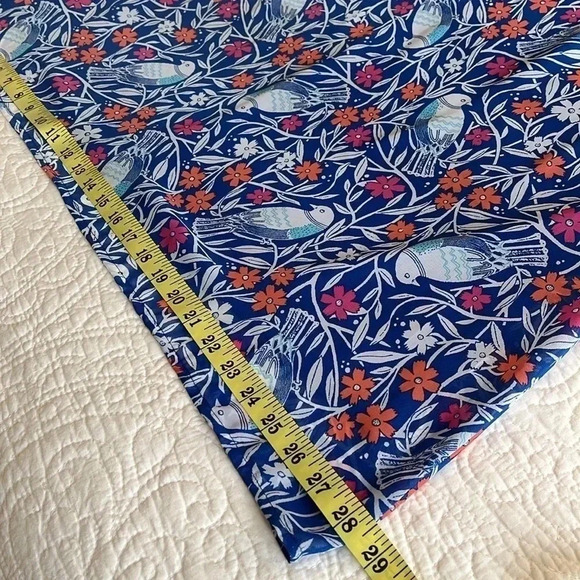 Old Navy Dress Long Women Small Bird Floral Print Blue Sleeveless Lined Cottage - Picture 10 of 17